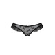 Трусики с оборками Passion Exclusive DONIA THONG black XXL/XXXL