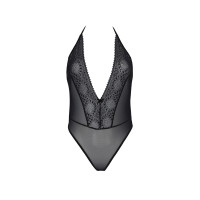 Боді Passion DROSERA BODY black, L/XL, високі вирізи, верх на зав’язках