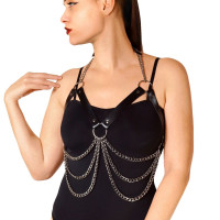 Жіноча портупея Art of Sex - Louise чорна XS-2XL, екошкіра Жіноча портупея Art of Sex - Louise чорна XS-2XL, екошкіра