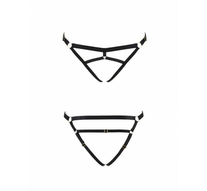 Трусики-стринги со стрепом Passion Exclusive Kelis Thong black S/M