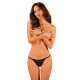Прозорі стрінги із мереживом Obsessive Celia Noir thong чорні XS/S