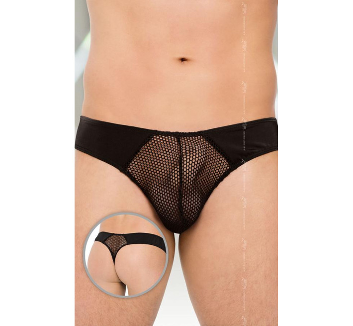 Чоловічі труси SoftLine Thongs 4514 Чорні M/L