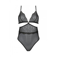 Боді Passion AMBERLY BODY black, L/XL, відкрита спина, низ стрінги
