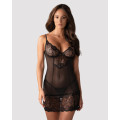 Сорочка Obsessive Alluria chemise & thong S/M