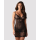 Сорочка Obsessive Alluria chemise & thong S/M