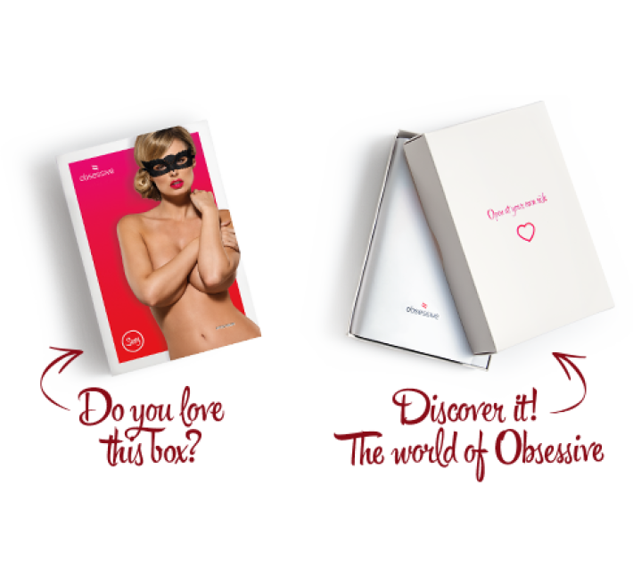 Мереживна маска Obsessive A700 mask, чорна, єдиний розмір