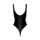 Боді з мокрим ефектом Noir Handmade F244 Powerwetlook body with high cut bottom hem, M