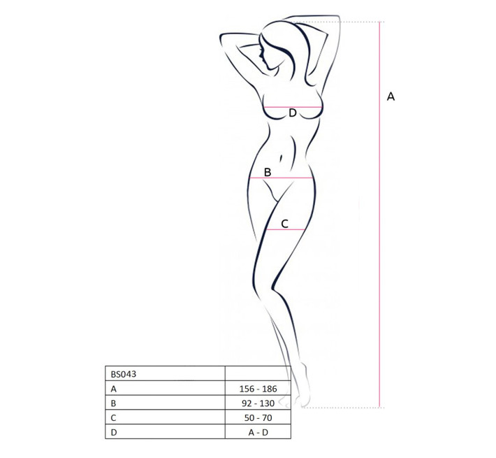 Бодістокінг Passion BS043 S/XL Білий