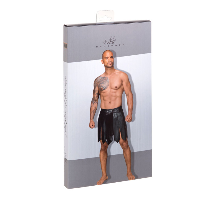 Чоловіча спідниця гладіатора Noir Handmade H053 Eco leather men's gladiator skirt, S, екошкіра