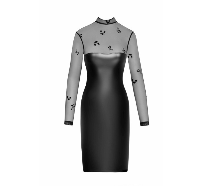 Сукня Noir Handmade F310 Sublime wetlook and flocked mesh midi dress - S