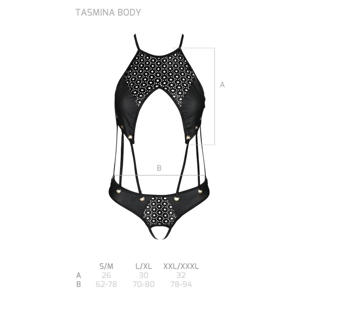 Боди с открытым доступом Passion TASMINA BODY black L/XL