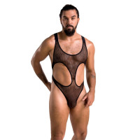 Мужское сетчатое боди Passion 040 Leon Black XXL/XXXL
