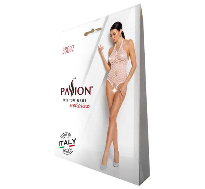 Бодистокинг в большую сетку Passion BS087 white