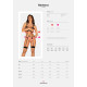 Боді зі стреп із доступом Obsessive Badossa crotchless teddy чорний L/XL