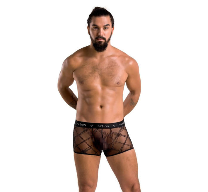 Чоловічі прозорі боксери Passion 032 Short James Black S/M