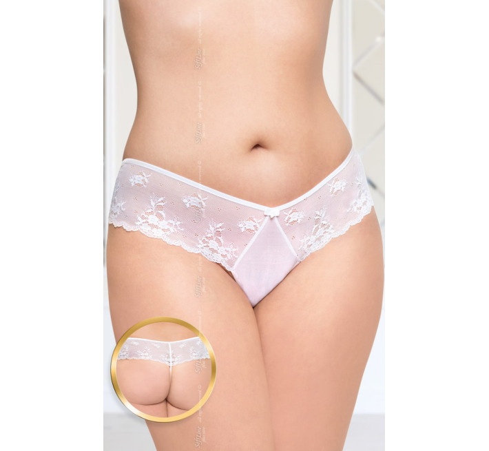 Трусики Softline G-string 2420 Plus Size Белые XXL