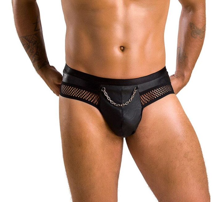 Мужские трусы с цепочкой Passion 030 Slip Tom Black L/XL