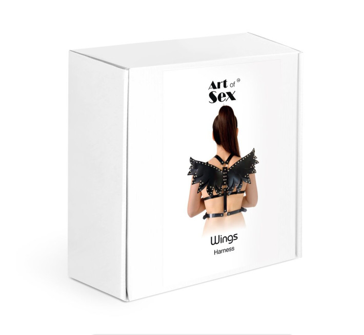 Жіноча портупея Art of Sex - Wings чорна XS-M, екошкіра