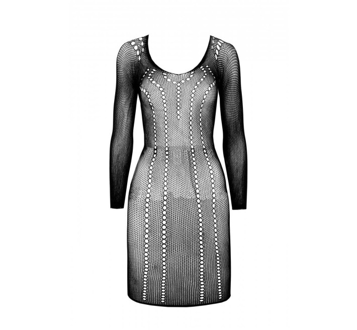 Полупрозрачное мини-платье Passion BS101 One Size, white, рукава-митенки