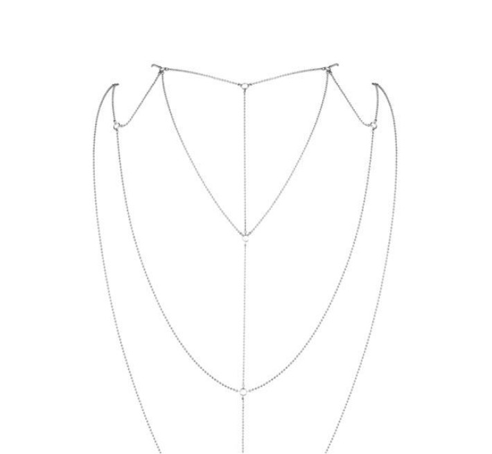 Цепочка для спины Bijoux Indiscrets Magnifique Back and Cleavage Chain Серебристая