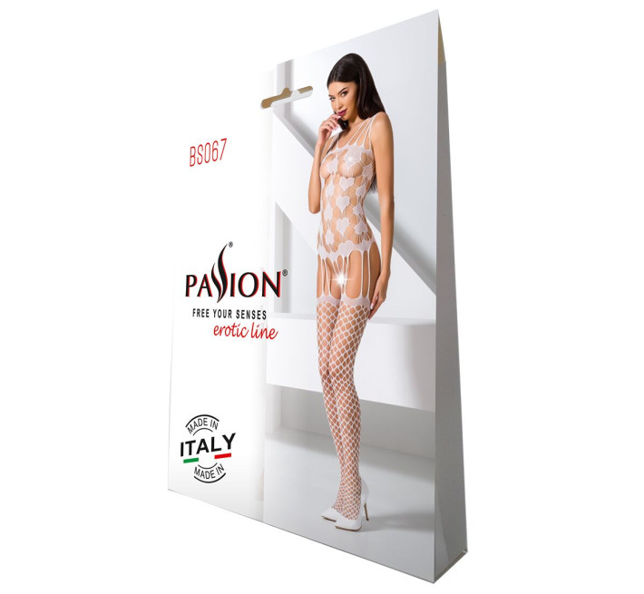 Бодистокинг Passion BS067 Белый S/M/L