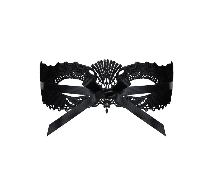 Мереживна маска Obsessive A700 mask, чорна, єдиний розмір