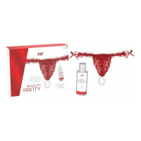 Набор Intt BRAZILIAN PANTY RED: трусики на завязках с жемчужным кольцом + клубничная смазка S-XL Набор Intt BRAZILIAN PANTY RED: трусики на завязках с жемчужным кольцом + клубничная смазка S-XL