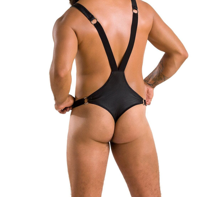 Мужское боди с люверсами Passion 028 Harry Black S/M