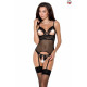 Корсет с открытой грудью Passion DIABOLINA CORSET black L/XL