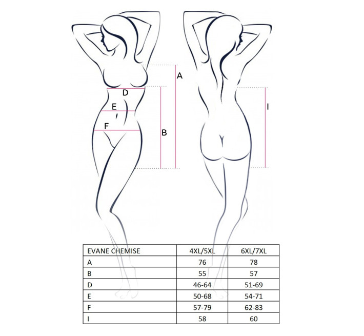 Красивий Пеньюар Passion EVANE CHEMISE 4XL/5XL Червоний