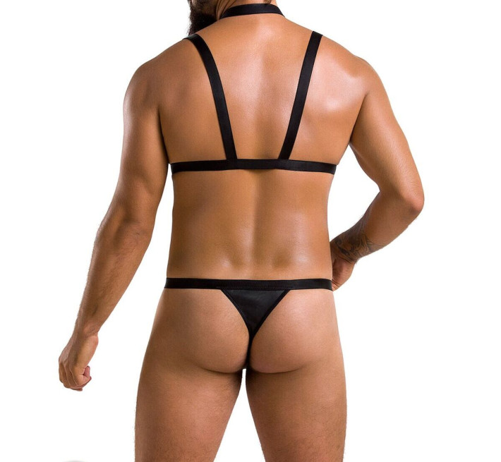 Комплект мужского белья со стреп Passion 039 Set Andrew black XXL/XXXL