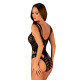 Боді з великими вирізами Obsessive B139 crotchless teddy чорний S/M/L