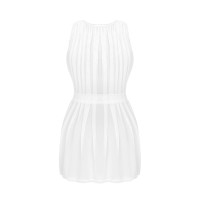 Полупрозрачный пеньюар Obsessive Heavenlly peignoir белый XS/S