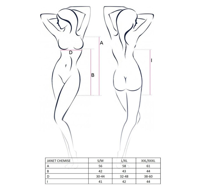 Сукня бебі дол Passion Erotic Line JANET CHEMISE XXL/XXXL Біла