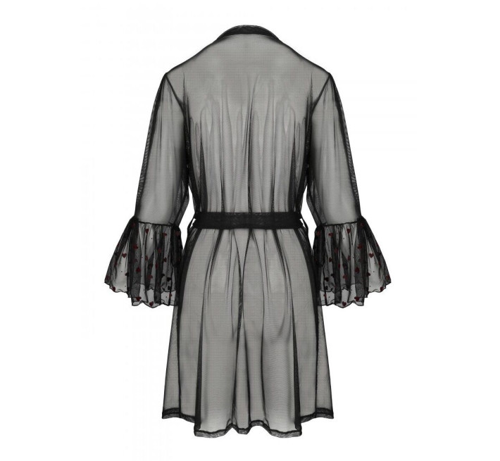 Воздушный пеньюар Passion LOVELIA PEIGNOIR black XXL/XXXL