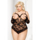 Боді SoftLine Bona Plus Size XXXL Чорне