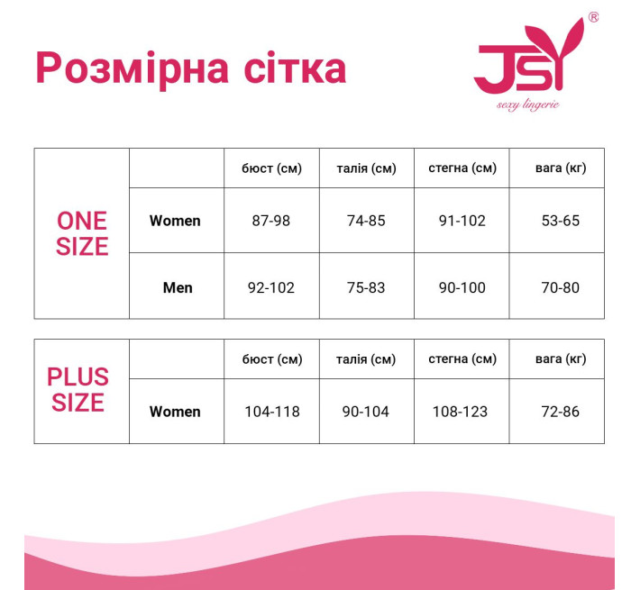 Бодистокинг с имитацией чулок Size Plus Black