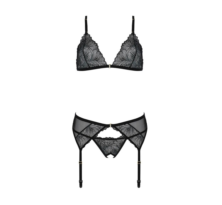 Комплект с открытым доступом Passion DELIENA SET black L/XL