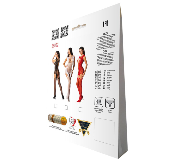 Ажурний бодістокінг з панчохами Passion BS082 black