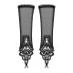 Сетчатые митенки с кружевом Obsessive Luiza mittens черные One size