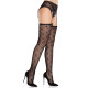 Колготки-панчохи Leg Avenue Heart Garterbelt Stockings One Size Black