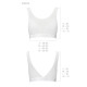 Топ з прозорою вставкою Passion PS002 TOP S, white
