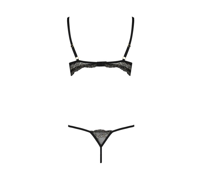 Комплект білизни Passion VALERY SET OpenBra Чорний XXL/XXXL