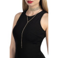 Кольє зі стразами Bijoux Pour Toi Emma Золоте