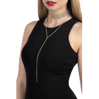 Кольє зі стразами Bijoux Pour Toi Emma Золоте