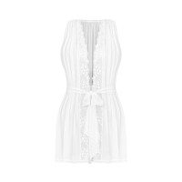 Полупрозрачный пеньюар Obsessive Heavenlly peignoir белый XS/S