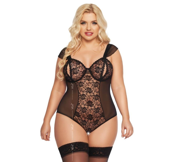 Боді SoftLine Dora Чорне 3XL