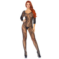 Бодистокинг Leg Avenue Swirl Lace Bodystocking Black One size