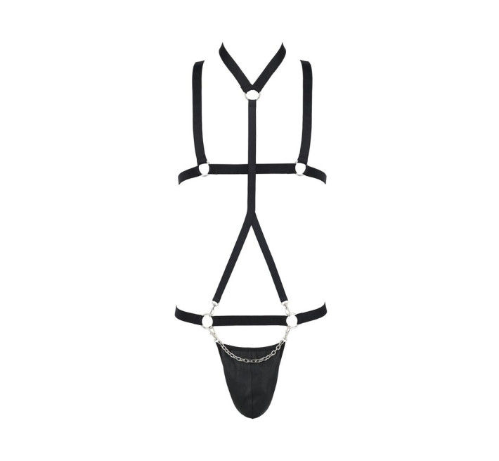 Комплект мужского белья со стреп Passion 039 Set Andrew black XXL/XXXL