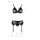 Комплект белья Passion NESSY SET black L/XL